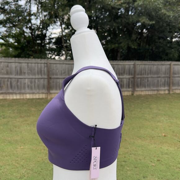 Victoria's Secret Sports Bra Size 34DDD Purple Featherweight Max Sports Bra NWT - Picture 2 of 9